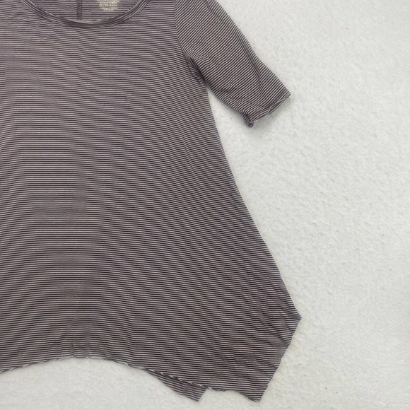 American Eagle Shirt Womens XS Soft & Sexy Purple Gray Striped Short Sleeve - Picture 6 of 12